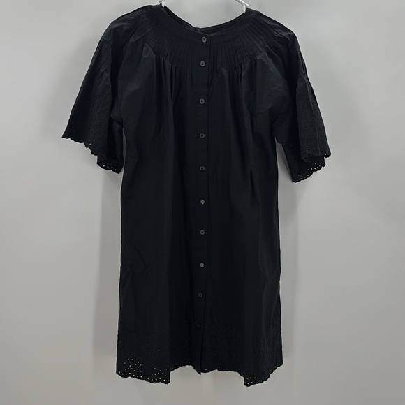 J. Crew Jolie dress in eyelet cotton poplin in Black size XS NWT CA988 - Picture 2 of 12